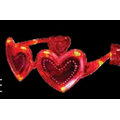 Blank Heart Shaped Red Light Up Sunglasses